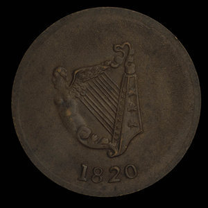 Canada, inconnu, 1/2 penny : 1820