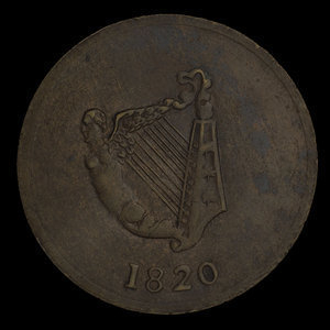 Canada, inconnu, 1/2 penny : 1820