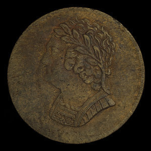 Canada, inconnu, 1/2 penny : 1820