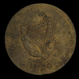 Canada, inconnu, 1/2 penny : 1820