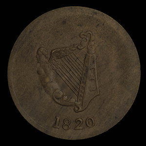 Canada, inconnu, 1/2 penny : 1820