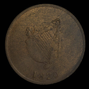 Canada, inconnu, 1/2 penny : 1820