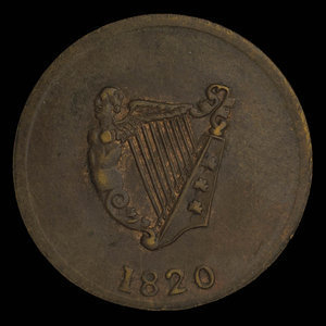 Canada, inconnu, 1/2 penny : 1820