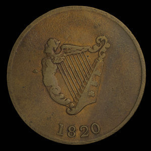 Canada, inconnu, 1/2 penny : 1820