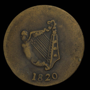 Canada, inconnu, 1/2 penny : 1820