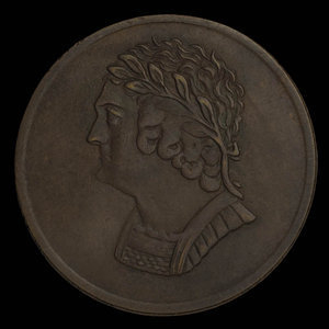 Canada, inconnu, 1/2 penny : 1820