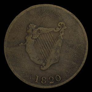 Canada, inconnu, 1/2 penny : 1820