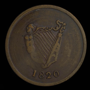 Canada, inconnu, 1/2 penny : 1820