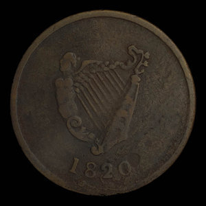 Canada, inconnu, 1/2 penny : 1820