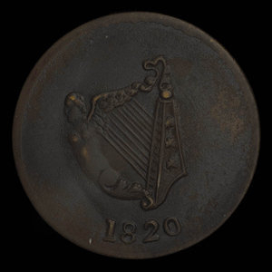 Canada, inconnu, 1/2 penny : 1820