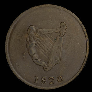 Canada, inconnu, 1/2 penny : 1820