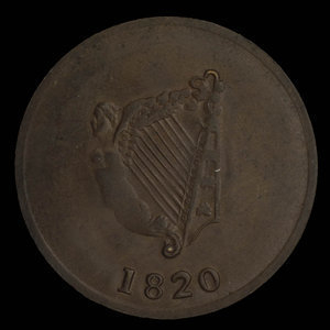 Canada, inconnu, 1/2 penny : 1820