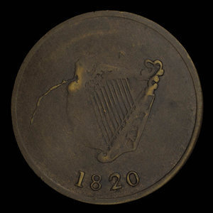 Canada, inconnu, 1/2 penny : 1820