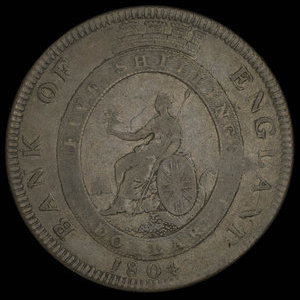 Grande-Bretagne, Bank of England, 1 dollar : 1804