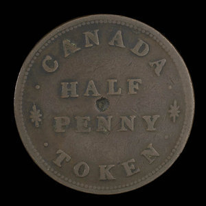 Canada, inconnu, 1/2 penny : 1831