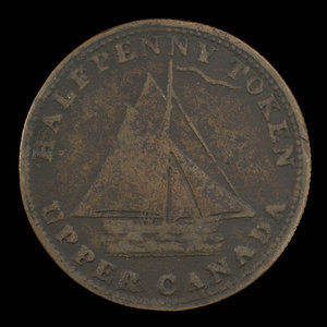 Canada, inconnu, 1/2 penny : 1821