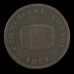 Canada, inconnu, 1/2 penny : 1821