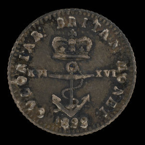 Grande-Bretagne, George IV, 1/16 dollar : 1822