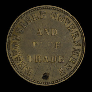 Canada, inconnu, 1/2 penny : 1860