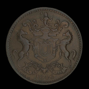 Canada, Rutherford Brothers, 1/2 penny : 1846