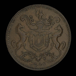 Canada, Rutherford Brothers, 1/2 penny : 1846