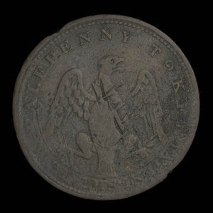 Canada, inconnu, 1/2 penny : 1813