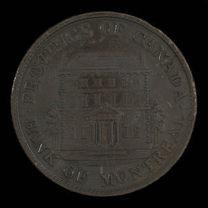 Canada, Banque de Montréal, 1/2 penny : 1844