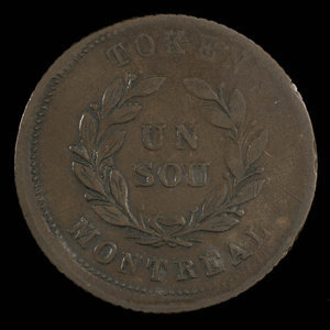 Canada, inconnu, 1 sou : 1838