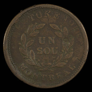 Canada, inconnu, 1 sou : 1838