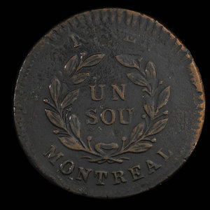 Canada, inconnu, 1 sou : 1838