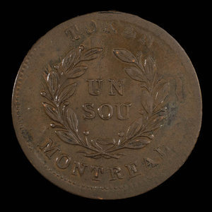 Canada, inconnu, 1 sou : 1838