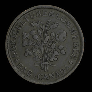 Canada, inconnu, 1 sou : 1838