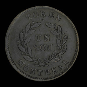 Canada, inconnu, 1 sou : 1838