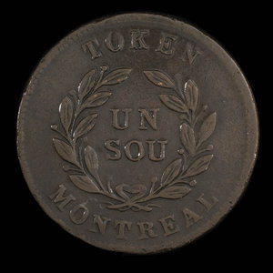 Canada, inconnu, 1 sou : 1838