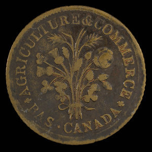 Canada, inconnu, 1 sou : 1838