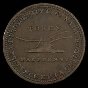 Canada, Lesslie & Sons, 1/2 penny : 1824