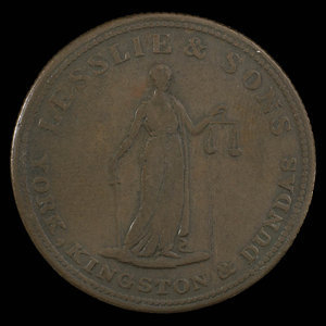 Canada, Lesslie & Sons, 1/2 penny : 1828