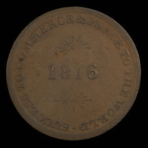 Canada, inconnu, 1/2 penny : 1816