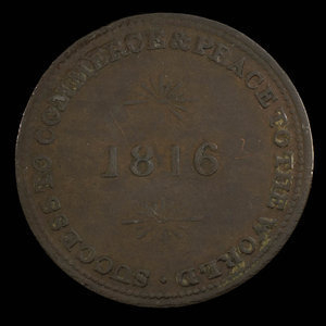 Canada, inconnu, 1/2 penny : 1816