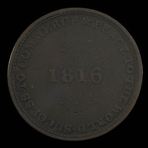 Canada, inconnu, 1/2 penny : 1816