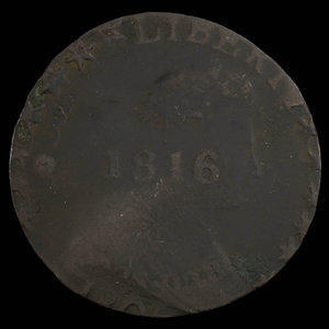 Canada, inconnu, 1/2 penny : 1816