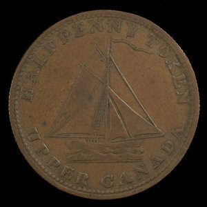 Canada, inconnu, 1/2 penny : 1820