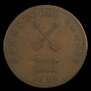 Canada, inconnu, 1/2 penny : 1820