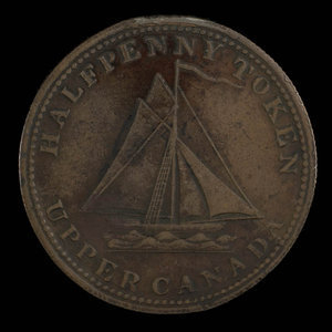 Canada, inconnu, 1/2 penny : 1820