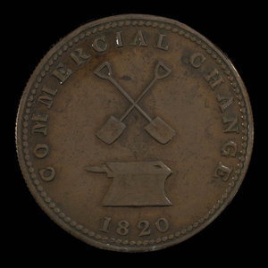 Canada, inconnu, 1/2 penny : 1820