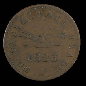 Canada, inconnu, 1/2 penny : 1823