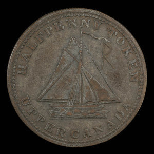 Canada, inconnu, 1/2 penny : 1823