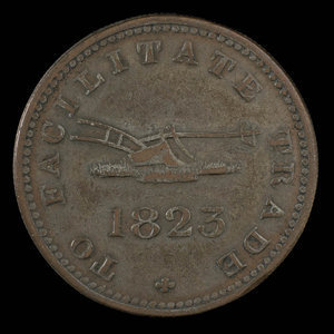 Canada, inconnu, 1/2 penny : 1823