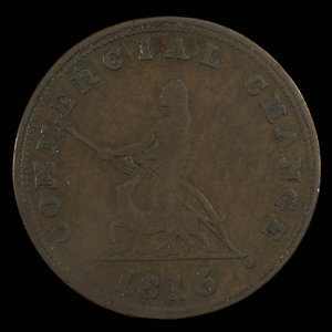 Canada, inconnu, 1/2 penny : 1815