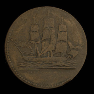 Canada, inconnu, 1/2 penny : 1835